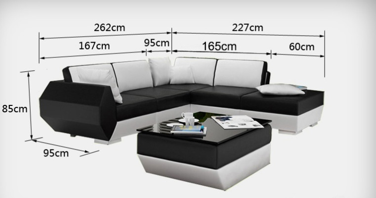 Elegant leather corner sofa, multifunctional and stylish for your home