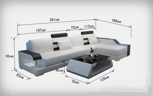 Leather sofa made to measure Couch Living landscape Corner sofa Suite Design Sofa USB new