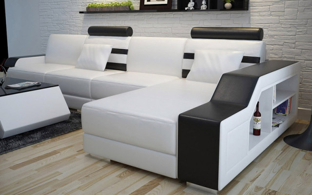 Leather sofa made to measure Couch Living landscape Corner sofa Suite Design Sofa USB new