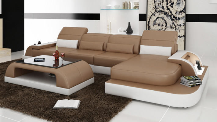 Elegant luxury design L-shaped corner sofa for contemporary home decor