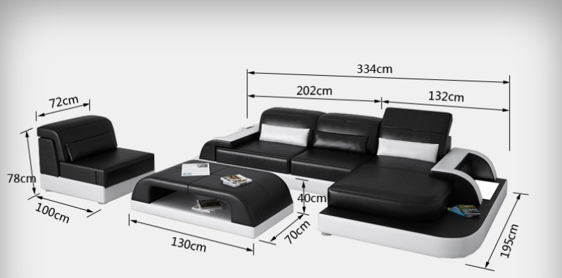 Elegant luxury design L-shaped corner sofa for contemporary home decor