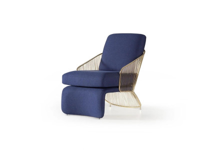 Blue Seat Furniture Luxury Armchair Furnishings Living room Designer Upholstered furniture
