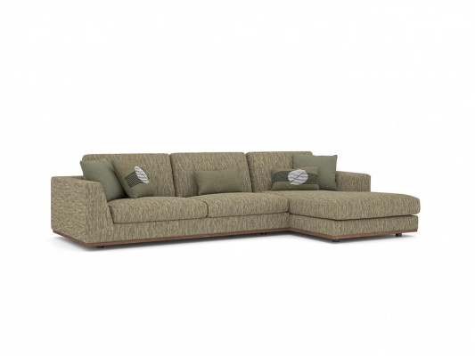 Green Corner sofa L-shape Living room Upholstered furniture Modern Textile Sofa Couch
