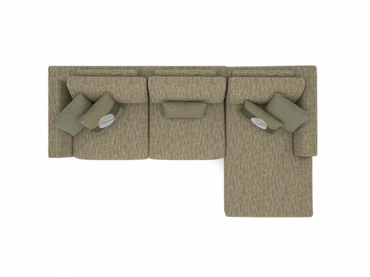 Green Corner sofa L-shape Living room Upholstered furniture Modern Textile Sofa Couch
