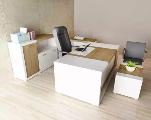 Corner desk Office desk Desk Coffee table Filing cabinet Office furniture 3 pieces.