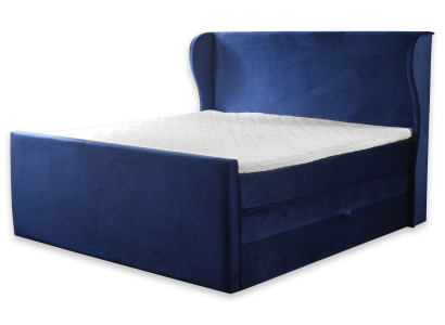 Designer double bed in a modern style with minimalism elements