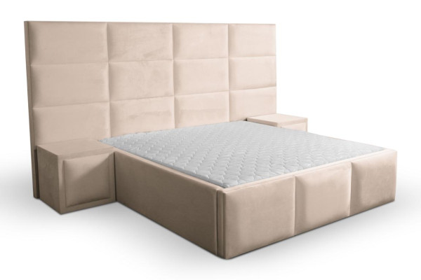 Double bed Bed Upholstery Beds Design Bedroom Furniture Furnishings 180x200cm