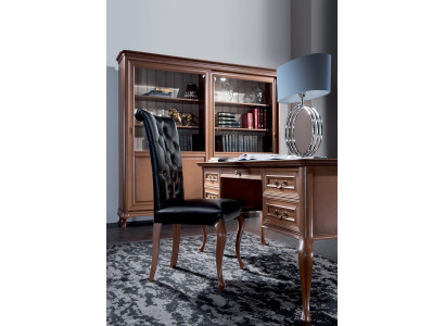 Designer Classic r Wooden Chair Working Chesterfield Seat Armchair Leather Armchair