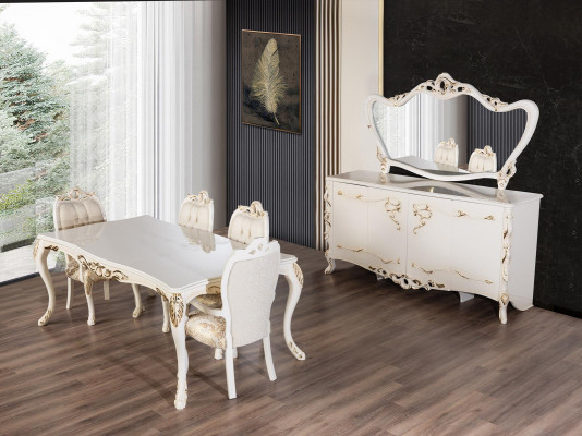 Dining room Set Table + 4 Chairs Dining room chair Sets Tables Group Suite 5 pcs.