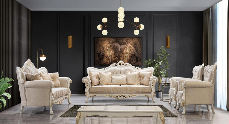 Sofa set 3+3+1+1 Seater Set Design Sofa Upholstery Classic Couches