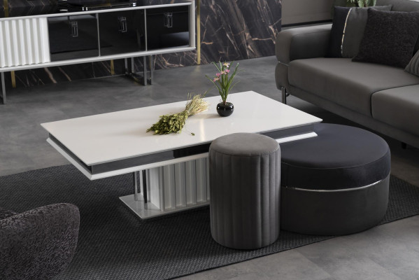 Luxury White Coffee table Wood Coffee tables Table design Tables Furniture Wood