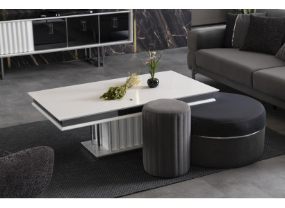 Luxury White Coffee table Wood Coffee tables Table design Tables Furniture Wood
