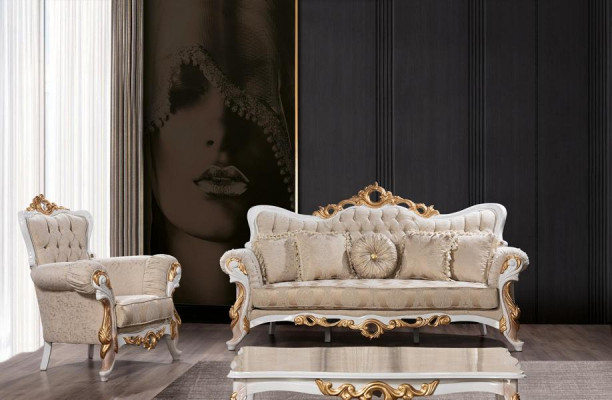 Sofa set 3311 Seat Set Design Sofa Upholstery Couches Classic Coffee table