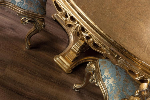 Golden Baroque Dining table Round Table Round Dining Tables Wood Tables 173cm