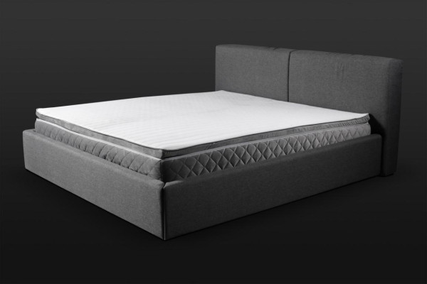 Gray Double bed Upholstery Beds bed base Design Elegant Fabric Bed