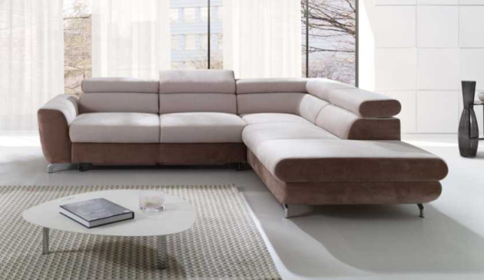 Corner sofa Living landscape Sofa with Bed function Corner sofa Couch Corner Upholstery Suite
