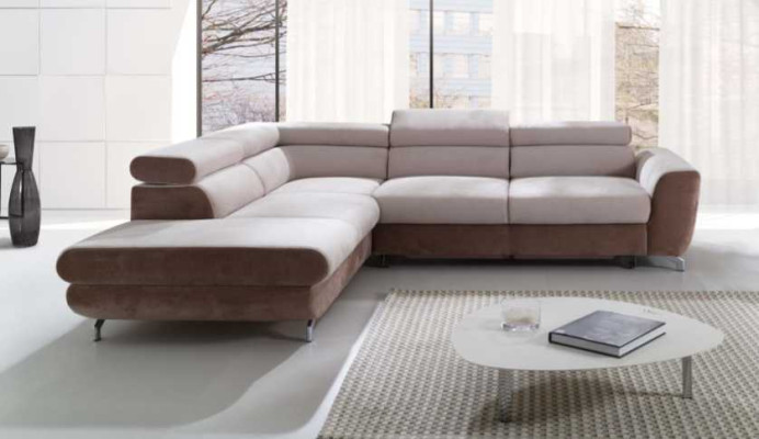 Corner sofa Living landscape Sofa with Bed function Corner sofa Couch Corner Upholstery Suite