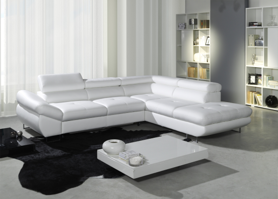 Corner sofa Corner Choice Leather Fabric Upholstery Textile Bed +Kasten Couch Sofa Corner Suite