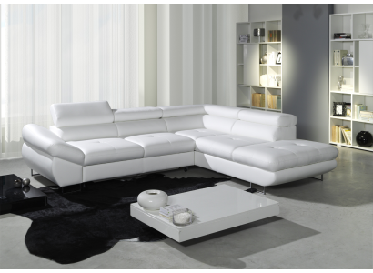 Corner sofa Corner Choice Leather Fabric Upholstery Textile Bed +Kasten Couch Sofa Corner Suite