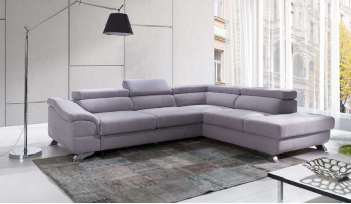 Corner sofa with Bed function Living landscape Sofa Corner sofa Couch Corner Upholstery Suite