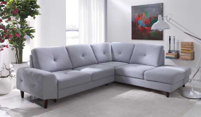 Corner sofa Living landscape Fabric Textile Sofa Corner sofa Couch Corner Upholstery Suite
