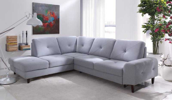 Corner sofa Living landscape Fabric Textile Sofa Corner sofa Couch Corner Upholstery Suite