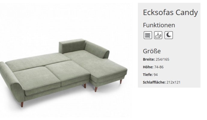 Design Sofa bed Couch Sofa Upholstery Living room Corner sofa Textl Fabric