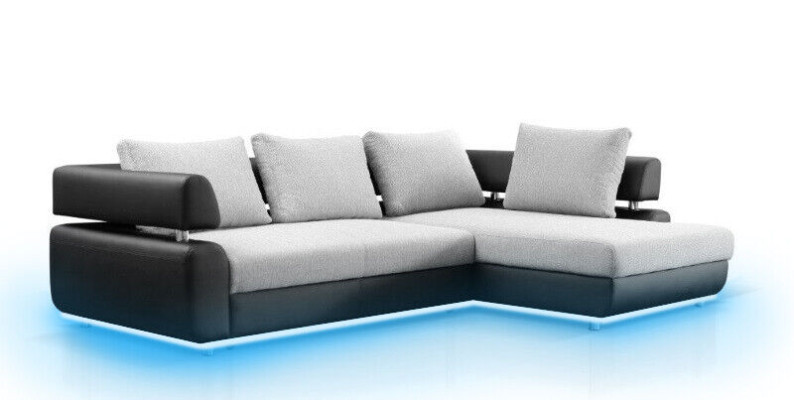 Corner sofa Living landscape + Bed function Sofa Corner sofa Couch Corner Upholstery Suite