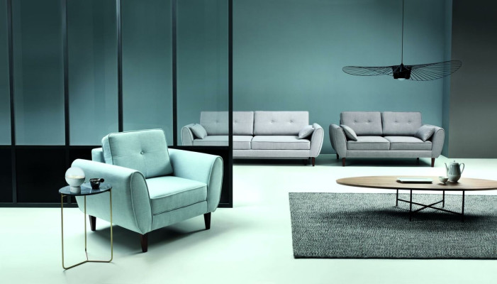 Design Sofa 2 Seater Furniture Upholstery Textile Sofas Couchs Living landscape new
