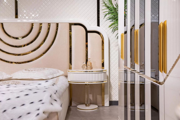 Modern Bedroom Set Bed + 2x Bedside tables Design Furniture 3 pcs. new