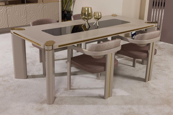 Dining room Set 4x Chairs Dining table Set Dining room Designer Wood Chairs Suite new