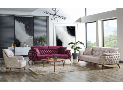 Sofa set 3+3+1 Seater Chesterfield Modern Style Suite Set 3pcs. Relax sofa