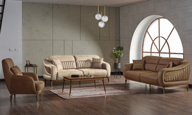 Sofa set 3+3+1 Seater Modern Relax Armchair Modern Style 3-piece Luxury Living room