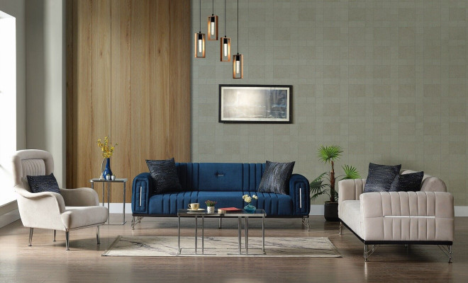 Modern Sofa set 3+3+1 Seater Armchair Textile Sofa 3pcs. Set design new