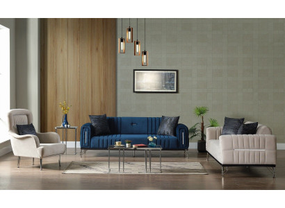 Modern Sofa set 3+3+1 Seater Armchair Textile Sofa 3pcs. Set design new