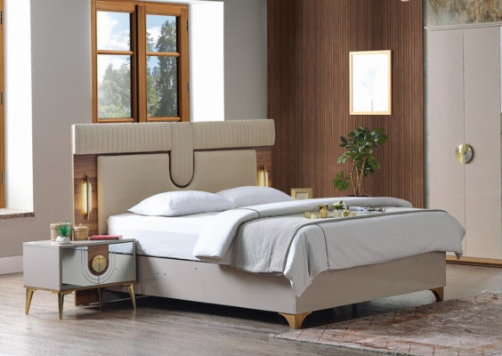 Bedroom Set Luxury Complete's Bed 2x Bedside tables Wardrobe 4pcs new