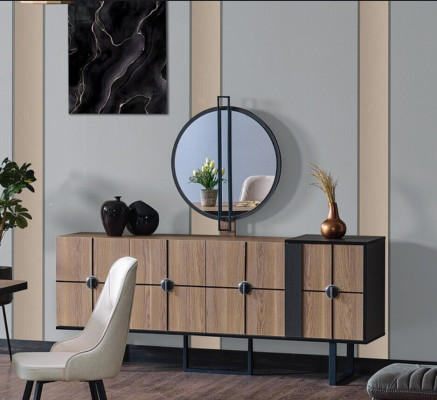 Luxury Dining room Set Dining table 6x Chairs Sideboard Dining set Set 8 pieces