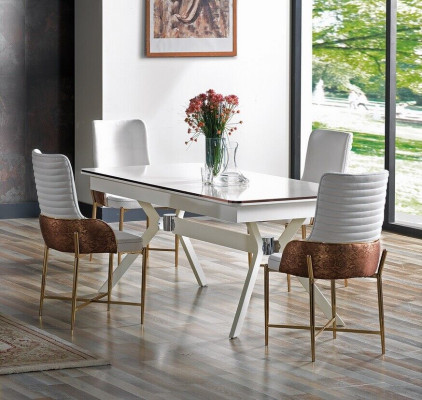 Suite Dining room Chair Set 6x Chairs +Dining table Luxury Furniture Group Suite new