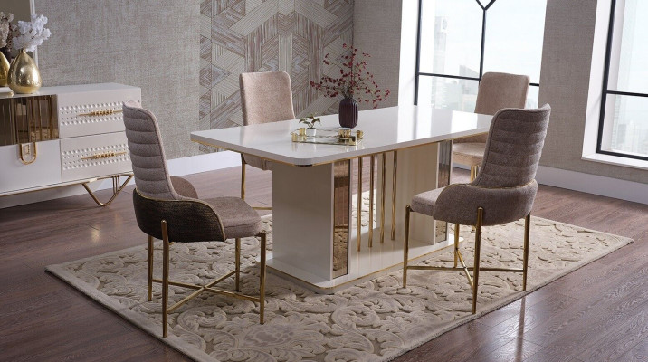 Dining room set luxury 6x chairs + dining table dining set suite armchairs sideboard