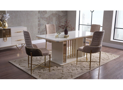 Dining room set luxury 6x chairs + dining table dining set suite armchairs sideboard