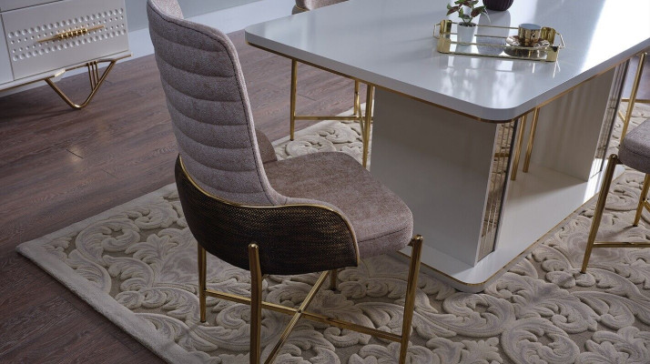 Dining room set luxury 6x chairs + dining table dining set suite armchairs sideboard