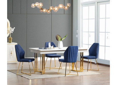 Dining room set luxury 6x chairs + dining table dining set suite armchairs modern