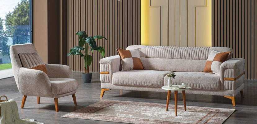 Sofa set 3+1 Seater Modern Relax Armchair Modern Style 2-piece Luxury Living room