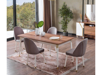 Dining room Set 6x Chairs +Dining table Set Dining room Designer Wood Chair Suite new