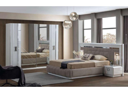 Bedroom Complete Set Bed 2x Bedside table Wardrobe new Design 4 pcs.
