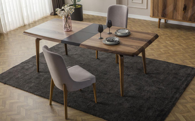 Dining table + 6 Chairs + Sideboard + Mirror Dining room Set Dining set Groups table