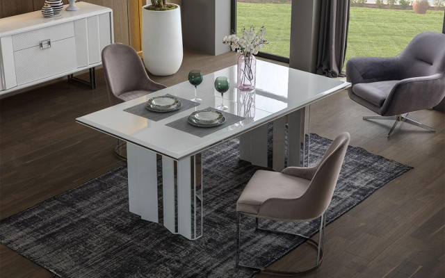 Dining room set luxury 6x chairs + dining table dining set suite armchairs new modern