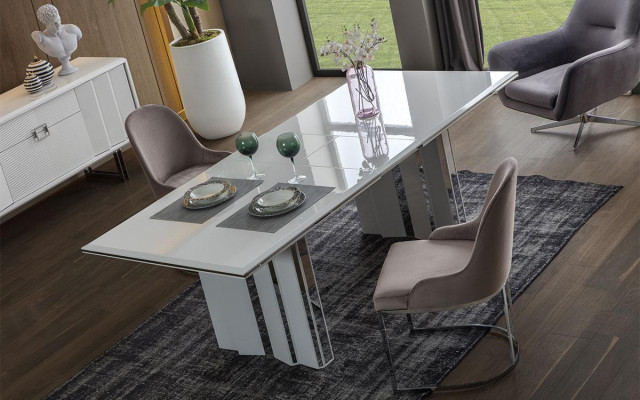 Dining room set luxury 6x chairs + dining table dining set suite armchairs new modern