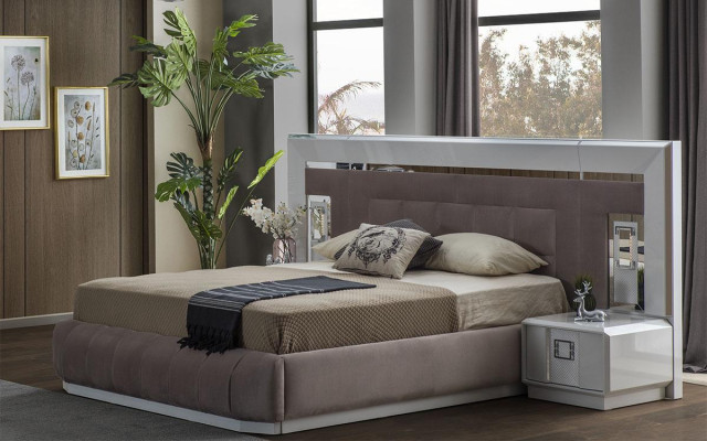 Bedroom Set Luxury Complete's Bed 2x Bedside table Modern Furniture 3pcs new