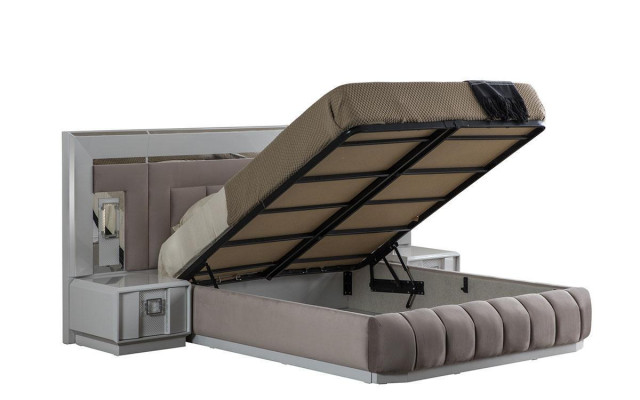 Bedroom Set Luxury Complete's Bed 2x Bedside table Modern Furniture 3pcs new